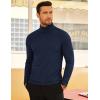 COOFANDY Men’s Turtleneck Sweater Slim Fit Lightweight Basic Ribbed Sweaters(Dark Blue)