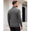 COOFANDY Men’s Turtleneck Sweater Slim Fit Lightweight Basic Ribbed Sweaters(Dark Grey)