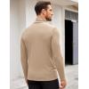 COOFANDY Men’s Turtleneck Sweater Slim Fit Lightweight Basic Ribbed Sweaters(Khaki)