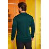 COOFANDY Mens’s Long Sleeve Button Up Shirts Athletic Fitted Dress Shirts Silm Fit(Lake Green)