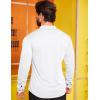 COOFANDY Mens’s Long Sleeve Button Up Shirts Athletic Fitted Dress Shirts Silm Fit(White)