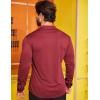 COOFANDY Mens’s Long Sleeve Button Up Shirts Athletic Fitted Dress Shirts Silm Fit(Wine Red)
