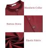 COOFANDY Mens’s Long Sleeve Button Up Shirts Athletic Fitted Dress Shirts Silm Fit(Wine Red)