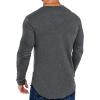 COOFANDY Men 2 Pack Muscle Fitted T Shirt Gym Workout Athletic Long Sleeves Tee(Dark Gray)