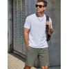 COOFANDY Men Casual Shorts Elastic Waist Drawstring Shorts Stretch Summer Beach Shorts with Pockets(Armygreen)