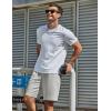 COOFANDY Men Casual Shorts Elastic Waist Drawstring Shorts Stretch Summer Beach Shorts with Pockets(Light Grey)