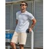 COOFANDY Men Casual Shorts Elastic Waist Drawstring Shorts Stretch Summer Beach Shorts with Pockets(Light Khaki)
