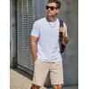 COOFANDY Men Casual Shorts Elastic Waist Drawstring Shorts Stretch Summer Beach Shorts with Pockets(Light Khaki)