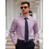 COOFANDY Mens Dress Shirt Long Sleeve Button Down Shirts Business Casual Wrinkle Free Shirts with Pocket(Light Purple)