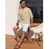 COOFANDY Men’s Henley Shirt Long Sleeve Lightweight Casual T-Shirt Summer Beach Hippie Tee Shirt(Khaki)