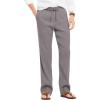 COOFANDY Men’s Casual Linen Summer Beach Pants Lightweight Drawstring Elastic Waist Yoga Trousers(Gray)