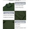 COOFANDY Mens Long Sleeve Button Down Shirt Wrinkle Free Casual Shirt for Men Untucked Shirts with Pocket for Wedding(Army Green)