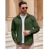 COOFANDY Mens Long Sleeve Button Down Shirt Wrinkle Free Casual Shirt for Men Untucked Shirts with Pocket for Wedding(Army Green)