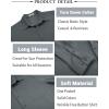 COOFANDY Mens Long Sleeve Button Down Shirt Wrinkle Free Casual Shirt for Men Untucked Shirts with Pocket for Wedding(Dark Grey)