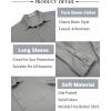 COOFANDY Mens Long Sleeve Button Down Shirt Wrinkle Free Casual Shirt for Men Untucked Shirts with Pocket for Wedding(Light Grey)