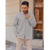 COOFANDY Mens Long Sleeve Button Down Shirt Wrinkle Free Casual Shirt for Men Untucked Shirts with Pocket for Wedding(Light Grey)