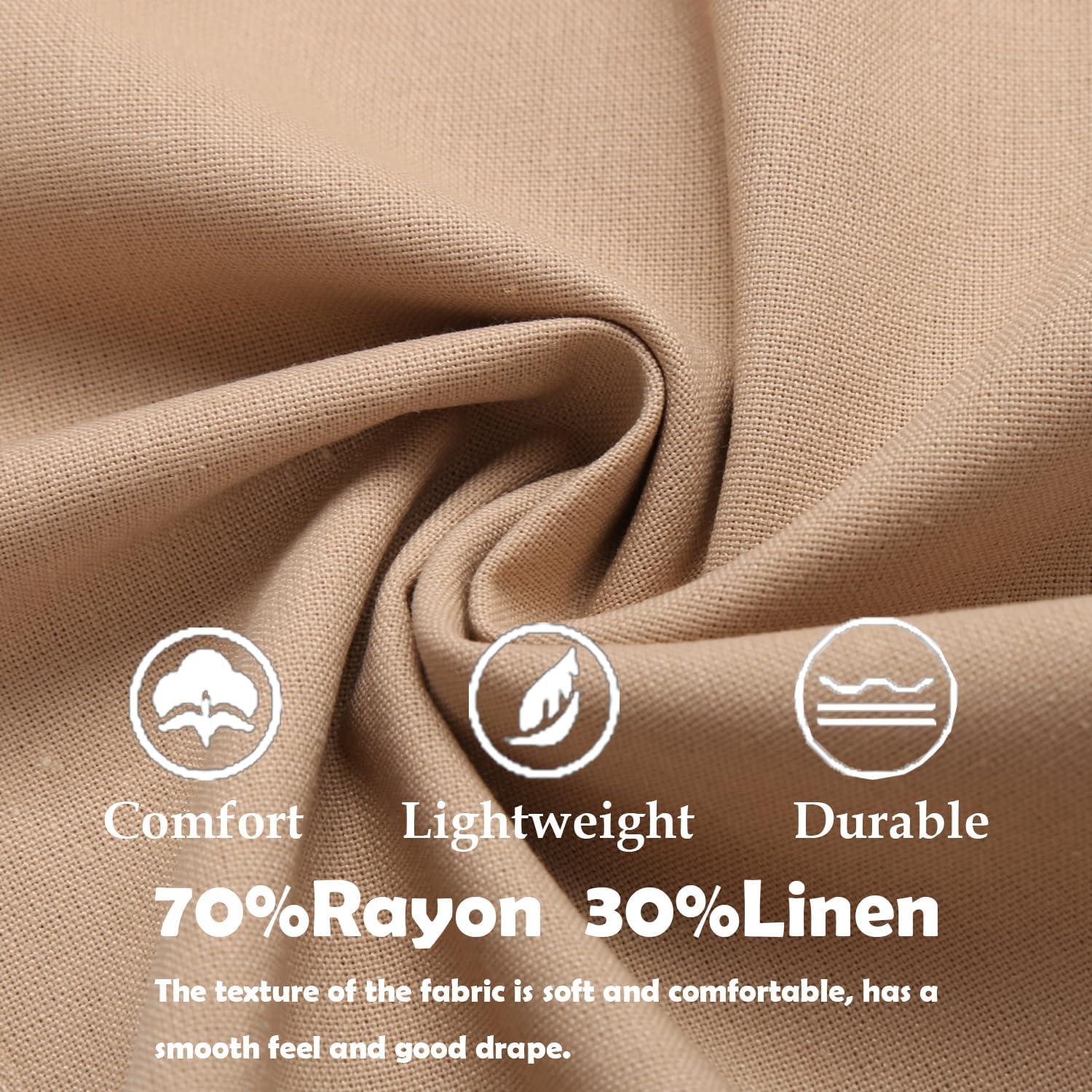 imageCOOFANDY Mens Cargo Pants Relaxed Fit Casual Linen Pants Drawstring Sweatpants with 6 PocketsArmy Green