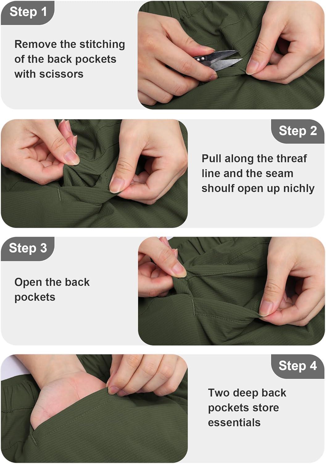 imageCOOFANDY Mens Casual Pants Classic Fit Flat Front Pants Lightweight Elastic Waist Golf Trousers with PocketsArmy Green