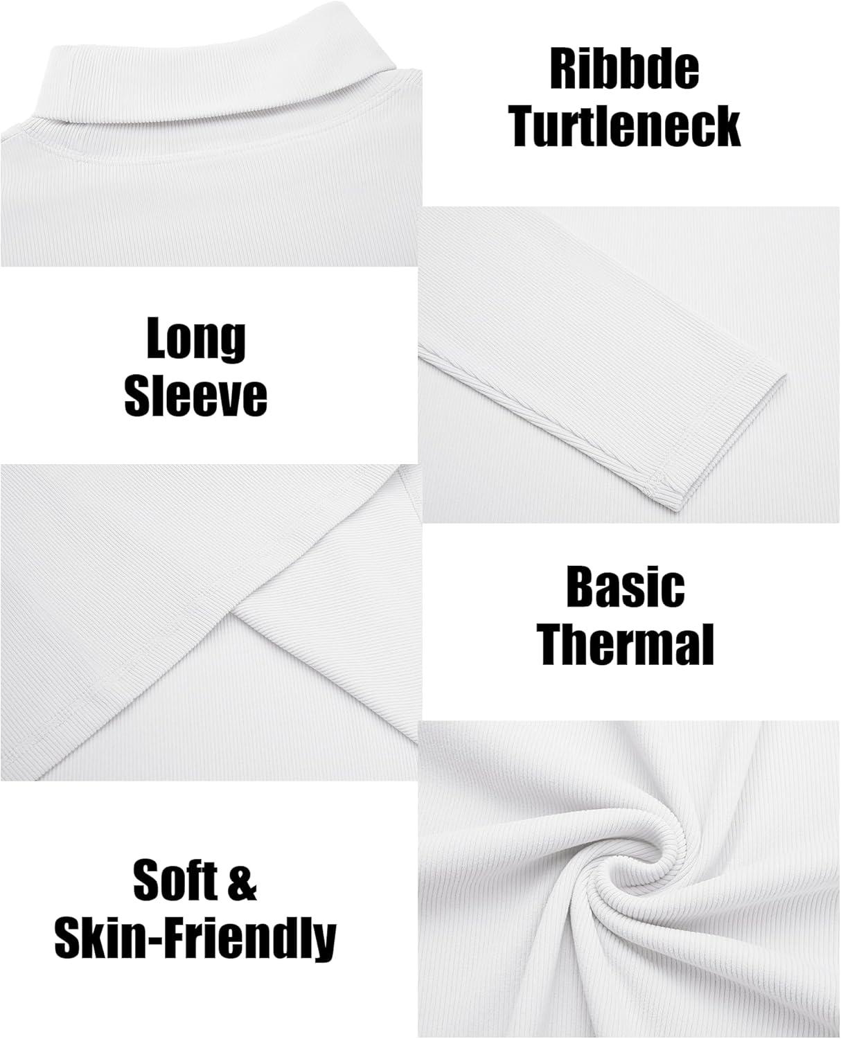 imageCOOFANDY Mens Slim Fit Turtleneck Sweater Long Sleeve Ribbed Turtle Neck Casual Lightweight Basic Pullover SweatersWhite