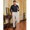 COOFANDY Men Classic Fit Dress Pant Casual Flat Front Pant Expandable Waist Suit Pant(A-khaki)