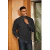 COOFANDY Men Quarter Zip Pullover Long Sleeve Quilted Sweatshirt Waffle Casual Collared Sweatshirts Mock Neck Winter Polo(Black)