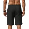 COOFANDY Men’s Beach Shorts 9″ Elastic Waist Drawstring Casual Shorts Regular Fit Summer Textured Shorts(Black)