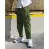COOFANDY Mens Cargo Pants Relaxed Fit Casual Linen Pants Drawstring Sweatpants with 6 Pockets(Army Green)