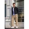 COOFANDY Mens Cargo Pants Relaxed Fit Casual Linen Pants Drawstring Sweatpants with 6 Pockets(Khaki)