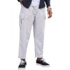 COOFANDY Mens Cargo Pants Relaxed Fit Casual Linen Pants Drawstring Sweatpants with 6 Pockets(Light Grey)