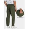 COOFANDY Men’s Casual Pants Classic Fit Flat Front Pants Lightweight Elastic Waist Golf Trousers with Pockets(Army Green)