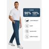 COOFANDY Men’s Casual Pants Classic Fit Flat Front Pants Lightweight Elastic Waist Golf Trousers with Pockets(Blue)