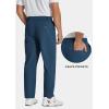COOFANDY Men’s Casual Pants Classic Fit Flat Front Pants Lightweight Elastic Waist Golf Trousers with Pockets(Blue)