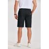 COOFANDY Men’s Casual Shorts Cotton Elastic Waist Drawstring Shorts Lightweight Summer Beach Shorts(A-black)