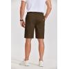 COOFANDY Men’s Casual Shorts Cotton Elastic Waist Drawstring Shorts Lightweight Summer Beach Shorts(A-brown)