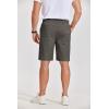 COOFANDY Men’s Casual Shorts Cotton Elastic Waist Drawstring Shorts Lightweight Summer Beach Shorts(A-dark Grey)
