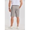 COOFANDY Men’s Casual Shorts Cotton Elastic Waist Drawstring Shorts Lightweight Summer Beach Shorts(A-light Grey)