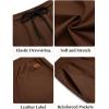 COOFANDY Men’s Casual Shorts Cotton Elastic Waist Drawstring Shorts Lightweight Summer Beach Shorts(Brown-2)