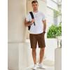 COOFANDY Men’s Casual Shorts Cotton Elastic Waist Drawstring Shorts Lightweight Summer Beach Shorts(Brown-2)