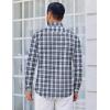 COOFANDY Mens Dress Shirts Long Sleeve Plaid Cotton Button Down Shirts Wrinkle Free Business Casual Shirt(Dark Green Plaid)