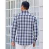 COOFANDY Mens Dress Shirts Long Sleeve Plaid Cotton Button Down Shirts Wrinkle Free Business Casual Shirt(Navy Black White Plaid)