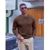 COOFANDY Men’s Fleece Crewneck Sweatshirt Casual Long Sleeve Pullover Fall Winter Warm Sweatshirts Fashion Pullovers(Brown)