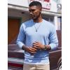 COOFANDY Men’s Fleece Crewneck Sweatshirt Casual Long Sleeve Pullover Fall Winter Warm Sweatshirts Fashion Pullovers(Light Blue)