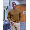 COOFANDY Men’s Fleece Crewneck Sweatshirt Casual Long Sleeve Pullover Fall Winter Warm Sweatshirts Fashion Pullovers(Light Brown)