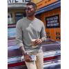 COOFANDY Men’s Fleece Crewneck Sweatshirt Casual Long Sleeve Pullover Fall Winter Warm Sweatshirts Fashion Pullovers(Light Gray)