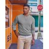 COOFANDY Men’s Fleece Crewneck Sweatshirt Casual Long Sleeve Pullover Fall Winter Warm Sweatshirts Fashion Pullovers(Light Gray)