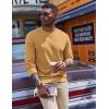 COOFANDY Men’s Fleece Crewneck Sweatshirt Casual Long Sleeve Pullover Fall Winter Warm Sweatshirts Fashion Pullovers(Light Tan)