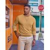 COOFANDY Men’s Fleece Crewneck Sweatshirt Casual Long Sleeve Pullover Fall Winter Warm Sweatshirts Fashion Pullovers(Light Tan)