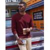 COOFANDY Men’s Fleece Crewneck Sweatshirt Casual Long Sleeve Pullover Fall Winter Warm Sweatshirts Fashion Pullovers(Wine Red)