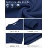 COOFANDY Men’s Fleece Crewneck Sweatshirt Cotton Long Sleeve Pullover Casual Thermal Shirts(Blue Purple)
