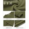 COOFANDY Men’s Fleece Crewneck Sweatshirt Cotton Long Sleeve Pullover Casual Thermal Shirts(Dark Green)